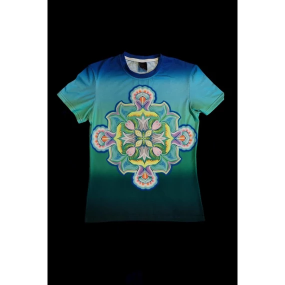 Szivárvány Ébredés Női Póló – Egyedi UV-aktív spirituális dizájnnal, vibráló színekkel.