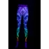 Kép 6/7 - Kaleidoszkóp Álom Leggings uv fényben, elölnézetben.