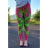 Kép 2/3 - Tavaszi Láng Leggings, szemből, UV-aktív mintázat tavaszi tájjal.
