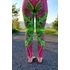Kép 3/3 - Tavaszi Láng Leggings, UV-aktív mintával, természetes fényben, hátsó nézet.