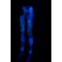 Kép 5/6 - Tűz Mandala Leggings bal nézetből, UV fényben.