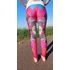 Kép 2/5 - Virágzó Kaleidoszkóp Leggings hátulnézetben.